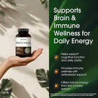 NatureBell Lion’s Mane - 240 Capsules - Organic Fruiting Body & Mycelium - Brain, Immune & Energy Support* - High-Potency Extract - Non-GMO & Gluten-Free