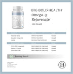 BIG BOLD HEALTH Omega-3 Rejuvenate Wild Alaskan Fish Oil Supplement with PRMs ⎹ EPA, DHA, & DPA Fatty Acids ⎹ Vitamins A and D to Support Immune Balance & Brain Wellness (120 Softgels)
