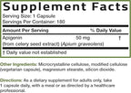 Bronson Apigenin 50mg Apium Graveolens Once Daily Formula, 180 Vegetarian Capsules