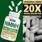 NMNH Supplement 1000mg - Nicotinamide Mononucleotide Alternative, Boost NAD+ with Liposomal Resveratrol & Nicotinamide Riboside NR, for Healthy Cellular, Aging, Energy, 120 Vegan Non-GMO Capsules