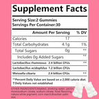 Sugar Free Probiotic Prebiotic Gummy, Probiotics Gummies for Women Men with Immune, Gut & Digestive Support, Vegan, Jasmine Grapefruit Flavor 60 Counts