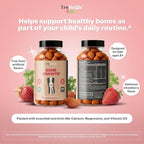 TruHeight Kids Bone Growth Gummies (Strawberry, Ages 2+) Tall Nutrition for Natural Growth for Kids & Toddlers - Vitamin D, Calcium, K, Magnesium Multivitamin, Bone Strength Vitamins, D3 K2, Taller