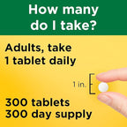 Nature Made Vitamin D3 1000 IU (25 mcg), Vitamin D Supplement for Bone, Teeth, Muscle and Immune Health Support, 300 Tablets, 300 Day Supply, (Pack of 2)