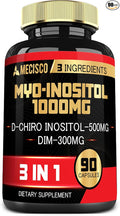 3in1 Myo-Inositol & D-Chiro Inositol Supplement with DIM - 90 Capsules - 30 Days