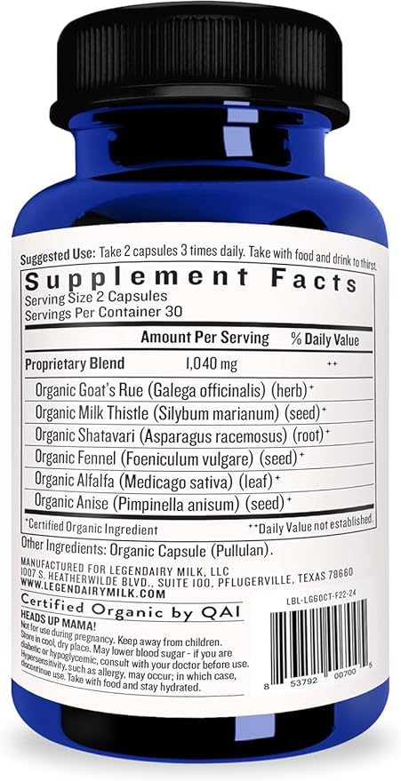 Legendairy Milk Liquid Gold Lactation Support | Lactation Supplement with Organic Goats Rue, Milk Thistle, Shatavari, Fennel, Alfalfa & Anise | Breastfeeding Supplements, 60 Count (Pack of 3)