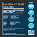 Probiotics & Spermidine Supplement - 100B CFU, 27 Strains, 20mg Spermidine, 300mg Fisetin for Gut Health, Cell Renewal & Longevity