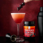 Gourmanity Cocktail Maraschino Cherries, Made from Italian Grown Marasca Cherries. Use in Manhattan, Old Fashioned, and Desserts (14.1oz Jar)