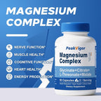 5 in 1 Magnesium Complex, 976mg Complex with Magnesium Glycinate, Citrate, Malate & L-Threonate, Vitamin B6 for High Absorption, Third Party Tested, Gluten-Free, Easy-Swallow Vegan Capsule