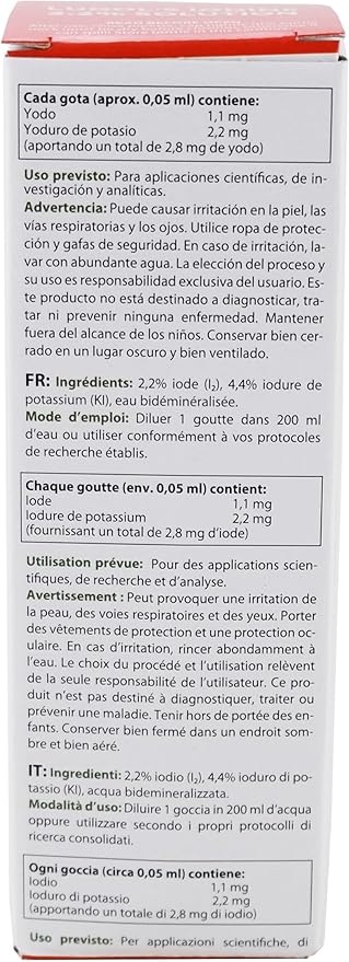 2.2% Lugol's Iodine Solution 3.4 Fl Oz | Pharmaceutical Grade Ingredients | Lugols Solution Made with Iodine and Potassium Iodide | Third-Party Tested | Heiltropfen®