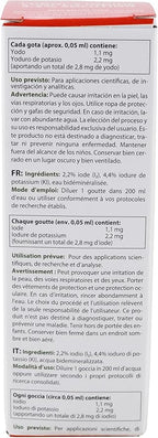 2.2% Lugol's Iodine Solution 3.4 Fl Oz | Pharmaceutical Grade Ingredients | Lugols Solution Made with Iodine and Potassium Iodide | Third-Party Tested | Heiltropfen®