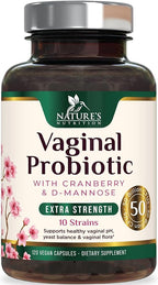 Probiotics 50 Billion CFU per Serving - 10 Strains & Prebiotics - Supports Women's pH Balance, Digestive, UT & Feminine Health - SVag Women Health Supplements - Shelf Stable Bottled USA - 120 Capsules