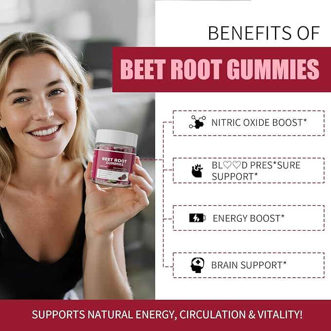 M inch Beet Root Gummies & Quercetin Gummies - Blood* Pressure Support & Immune Support