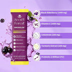 Secret Forest ImmuniGlow, 1000mg Vitamin C, 1000mg Black Elderberry, Probiotics, Colostrum, Turmeric & Zinc – Antioxidant & Recovery Formula, Daily Immunity & Gut Support Drink Mix (30 Packets)