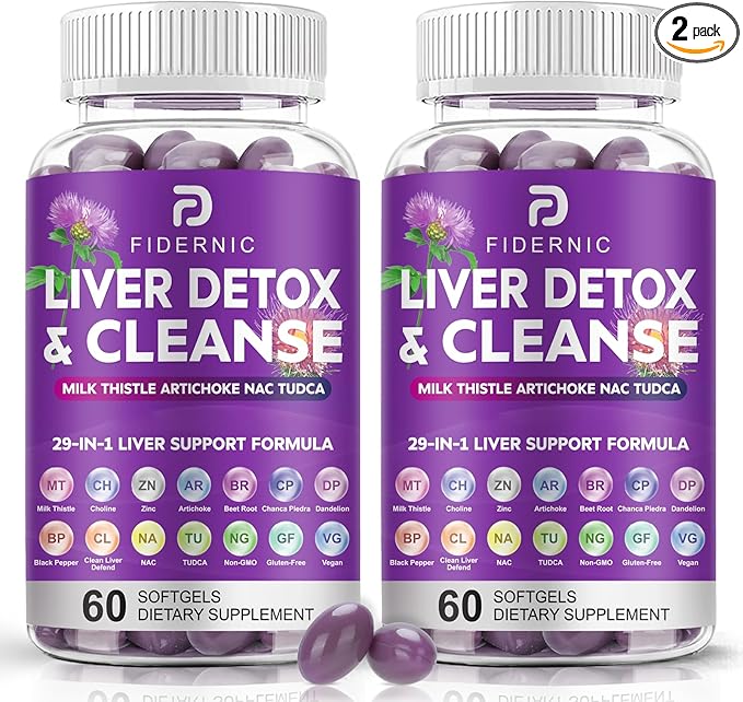 Liver Cleanse Detox & Repair - Herbal Liver Support Milk Thistle Supplement, Strength Liver Health Support with Silymarin Artichoke Extract Dandelion Beet TUDCA Choline NAC, 120 Softgels