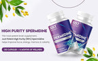 Just Potent High Purity (99%) Spermidine Supplement | 120 Capsules, 4 Months of Supply, 10mg per Capsule | Cell Renewal Support and Anti-Aging