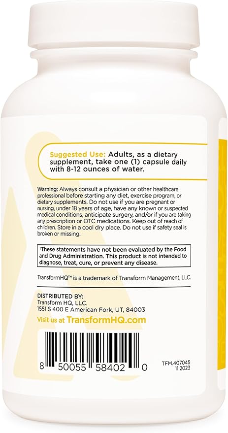 TransformHQ Digestive Enzymes Supplement (120 Capsules) - 16 Enzymes, Support Healthy Digestion