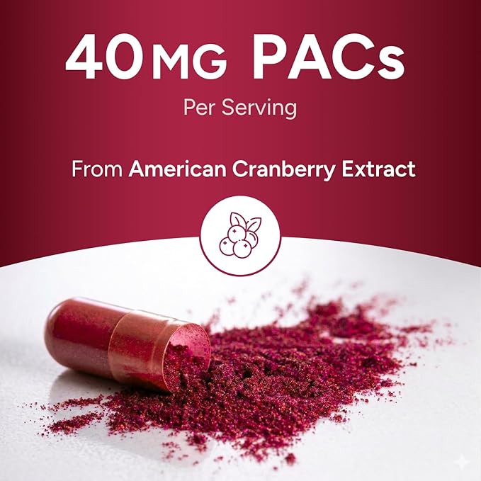 Urinary Tract Defense with Cranberry PAC, D-Mannose, Probiotics & Vitamins | UTI Avoidance & Bladder Support Supplement | Most Powerful Cranberry Pills for Women & Men | USA Manufactured | 60 Capsules