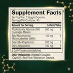Liposomal NAD+ NMN Supplement with COQ10, Nicotinamide Riboside, Trans-Resveratrol, 900mg, 90 Veggie Capsules