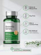 Horbäach Boswellia Serrata Extract Capsules | 120 Count | Herbal Supplement | Non GMO, Gluten Free