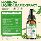 Moringa Leaf Extract Liquid Drops - Liquid Moringa Supplement 1000 mg with Turmeric, Quercetin, Elderberry, Sea Moss, Vitamin C & Zinc, for Energy Immune Antioxidant Digestive Support, 2 Fl Oz