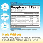 Vitamin B1 500 MG, with Vitamin B12, B6, B2, B1 Vitamin B Complex, Vegan, 120 Capsules