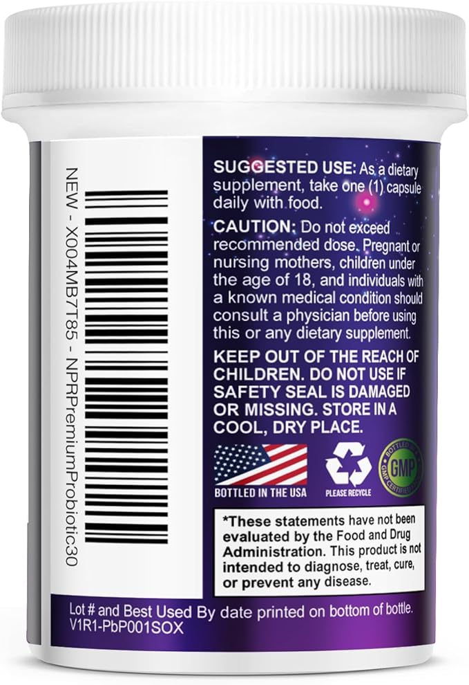 Probiotics for Digestive Health - Probiotic Blend 100 Billion CFU Per Capsule - 16 Premium Strains & Prebiotics for Women & Men, Occasional Constipation, Gas, Gut, Immune Health Support - 30 Capsules