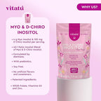 | Myo Inositol (4g) & D-Chiro Inositol (1g) Ideal Mix 40:1 | Duration 45 Days | with Folic Acid + Vitamin D3 + Zinc, Powdered Dietary Supplement for Women (225 g)