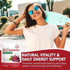 Beet Root Gummies | with CoQ10 + Grape Seed Extract | High-Potency Beet Root Concentrate | Supports Heart Health & Nitric Oxide Production | Sugar-Free | 90 Count