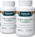Pattern Wellness Ashwagandha Complex for Men & Women – Organic KSM-66® & Black Pepper Extract – Supports Stress Response & Energy Balance – Non-GMO – 120 Vegan Capsules