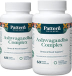 Pattern Wellness Ashwagandha Complex for Men & Women – Organic KSM-66® & Black Pepper Extract – Supports Stress Response & Energy Balance – Non-GMO – 120 Vegan Capsules