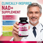 NAD Supplement for Women and Men - Advanced Liposomal NAD+ Nicotinamide Riboside with PQQ Supplement and L-Ergothioneine - NAD Plus Immune Support Supplements - Healthy Aging - 180 Capsules