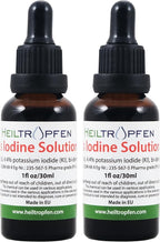 2X 2.2% Lugol's Iodine Solution 2x1 Fl Oz - 2x30 ml | Pharmaceutical Grade Ingredients | Third-Party Tested | Lugols Solution Made with Iodine and Potassium Iodide | Set of Two Bottles | Heiltropfen®
