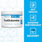 PEScience TruGlutamine, Fermented L-Glutamine Powder, Gut Health Support, Vegan, Third-Party Tested - Unflavored, 30 Servings