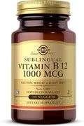 Solgar Vitamin B12 1000 mcg, 100 Nuggets - Energy Production, Red Blood Cells - Healthy Nervous System - Promotes Cardiovascular Health - Vitamin B - Non-GMO, Gluten Free, Kosher - 100 Servings
