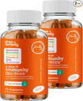 A Dose of Immunity Kids Immune Support Gummies Quercetin for Kids with Vitamin C, Zinc, Vitamin D, 100mg Quercetin Bromelain, Echinacea, Lung, Immune Defense, Immunity Booster 120 Count