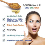 Fish Oil Omega-3 Supplement – Wild Caught DPA EPA DHA – 2900 mg Triple Strength – Burp-Free Softgels – 90 Count