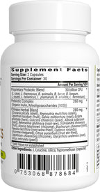 BIOptimizers Cognibiotics Probiotic Brain Supplement - Helps Support Mood, Better Focus, Memory, Mental Clarity - 60 Capsules (Pack of 3)