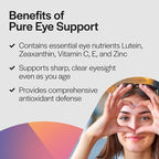 PureFormulas Pure Eye Support | Lutein and Zeaxanthin Supplement - 90 Vegetarian Capsules, 3-Pack