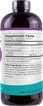 Life Solutions Liquid Folic Acid Supplement – 800 mcg Vitamin B9 per Serving – Berry Flavor, 8 fl oz – Fast Absorption, Prenatal, Heart & Brain Support
