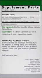 Nature's Answer Milk Thistle Seed Vegetarian Capsules, 120-Count