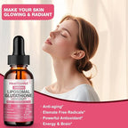 2 Pack 3000mg Liposomal Glutathione Liquid Drops with Vitamin C, 98% Absorption, Glutathione Liposomal Supplement, Powerful Antioxidant Complex for Immune System, Liver, 4 Fl Oz per Bottle