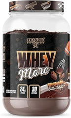 Axe & Sledge WHEY More Premium Protein Blend | 24g Protein, Whey Concentrate & Isolate | Prebiotic Fiber for Enhanced Absorption | Creamy, Delicious, Versatile | 30 Servings, Brownie Batter