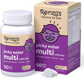 Renzo's Picky Eater Kids Multivitamin with Iron - Dissolvable Kids Vitamins with Iron, Zinc, Vitamin C, Vitamin D, E & K, Sugar-Free Melty Tabs, Green Apple Flavor, 60-Count (1-2 Month Supply)
