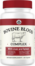 Left Coast Performance Grass Fed Bovine Blood and Beef Liver Supplement –100% Grass Fed, New Zealand Pasture Raised Beef Organs - Natural Blood Builder, Non GMO, Freeze Dried –180 Capsules