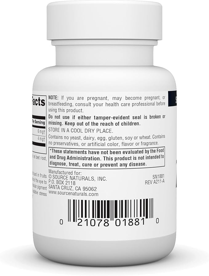 Source Naturals Zeaxanthin with Lutein, Antioxidant Eye Support* - 10 mg - 30 Capsules