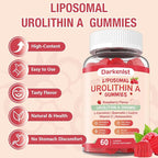 2 Pack Liposomal 3000mg Urolithin A Gummies Complex CoQ10, Resveratrol, L-Carnitine, Quercetin, Astaxanthin | 7-in-1 Mitochondrial Support Supplement for Cellular Support, Vitality & Wellness Aging