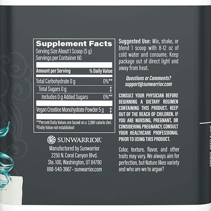 Creatine Monohydrate Powder Micronized PreWorkout Recovery Supplement | Support Muscle Building Strength Training Cognition | Vegan & Keto Friendly Easily Mixes (60 Serving) Unflavored Active Creatine