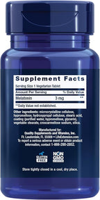Life Extension Melatonin 6 Hour Timed Release, 3 mg, Extended-Release Formula for Optimal Sleep Support, Healthy circadian Rhythms, Cellular Defense, Gluten-Free, Non-GMO, Vegetarian, 60 Tablets