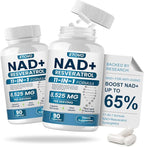 NAD+ Supplement, 8525 mg Liposomal NAD Resveratrol Supplement for Women and Men with Coptisine Quercetin Curcumin Supports Cellular Health, Energy & Healthy Anti-Aging 180 Counts