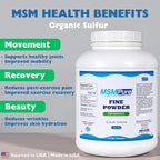 KALA HEALTH MSMPure Fast Dissolving Fine MSM Powder Crystals – US-Made MSM for Joint Health, Skin Appearance, and Hair & Nail Support – 10 lb, Organic Sulfur